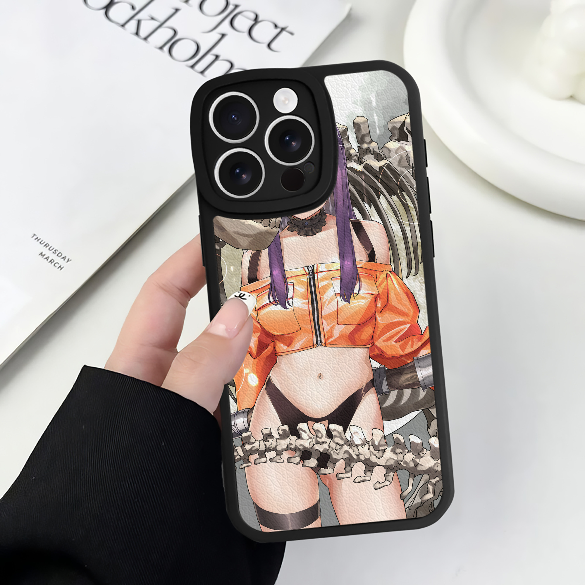 （画像用） 葬送のフリーレン Frieren 【iPhone 16シリーズ対応】シリコンスマホケース（レザー調） 材質：シリコン